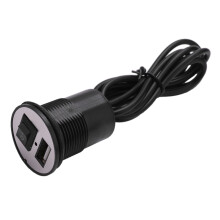 12-24V Universele USB-Oplader, Motorfiets-Stroomadapteraansluiting, USB-Oplader, Waterdichte Auto-Opladeradapter voor Mobiele Telefoon-Gps