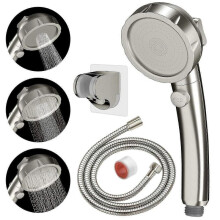High Pressure Hand Shower Head with Hose On Off Switch RV Style Removable Head with Adjustable Holder Brushed Nickel