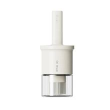 2 in 1 Oil Dispenser Bottle with Silicone Brush, Heat Resistant Olive Oil Bottle for BBQ and Baking White