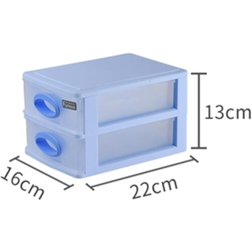 Storage Drawers Organizer with Removable Bins for Crafts Tools and Hardware, Blue Space Saving Design 1