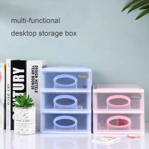 Storage Drawers Organizer with Removable Bins for Crafts Tools and Hardware, Blue Space Saving Design 2