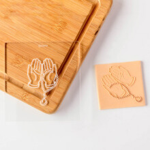 Eid Mubarak Fondant Cookie Stamp Plastic Biscuit Mold-Qa0499