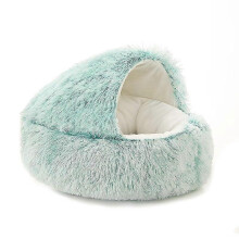 Convertible Hooded Cat Bed2In1 Cozy Pet House & Sofa with NonSlip Waterproof Bottom, Soft Plush(D,S) for Cats
