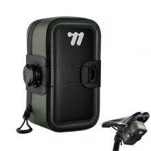 Bike Under Seat Bag, Waterproof Foldable Mountain Bike Storage Bag for Outdoor Travel Riding, Dark Green