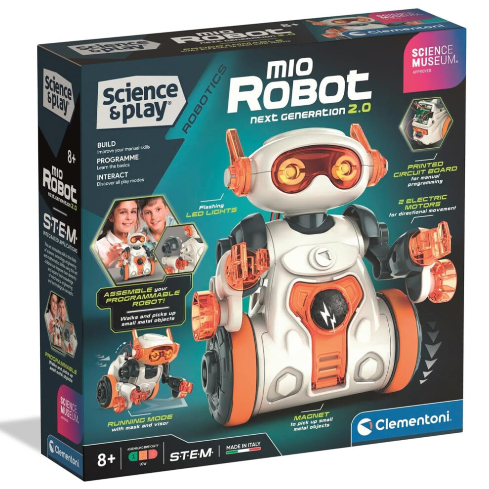 New Clementoni Science & Play Robotics: Mio Robot 2.0 Stem Toy Age 8+ 61445