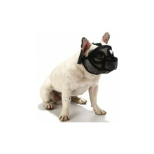 Focinheira de malha para cães de focinho achatado. Leve e respirável, garante conforto e frescor ao seu pet. Alça ajustável para focinho curto,