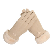 Thermische Touchscreen-Handschuhe für Damen, winddichte Winterhandschuhe mit weichem Wollfutter, fleecegefütterte Handschuhe mit