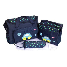 4Pcs Durable and Waterproof Baby Nappie Bag Set with-Deep Blue