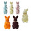 Figurines de lapins doux, décoration de vacances,-Couleur jaune 2