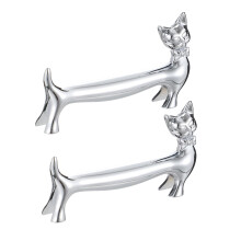 2 x Chopsticks Holder Design for Chopsticks Creative Accessories for Dining Room for Gift Ideas and Special Occasions Silver