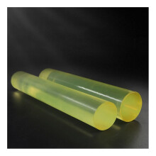 Polyurethane Round Bar 75A Hardness Wear Resistant Shock Absorbing PU Rod 80x500mm Transparent