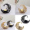 Moon Tealight Candle Holder Wedding Table-Black 3