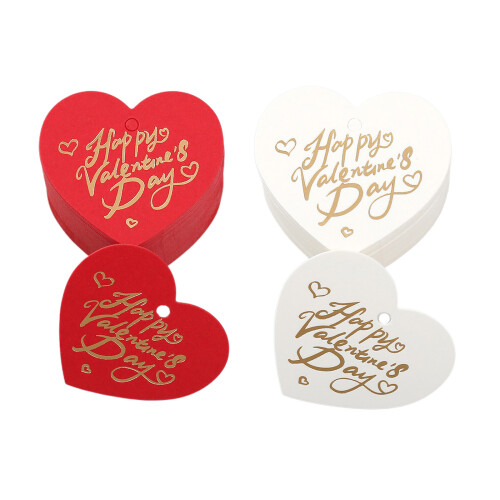 Étiquette cadeau de saint-valentin avec lettres de couleur-Blanc 1