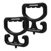 Porte-sacs d'épicerie, 1/2 pièces, poignée-Lot de 2 noirs