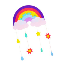 Bunte Traumfänger aus Filz zum Selbermachen für-Regenbogen