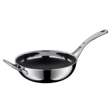 Professional Resist Wok 28cm MultiLayer Coated Honeycomb Black Stainless Steel