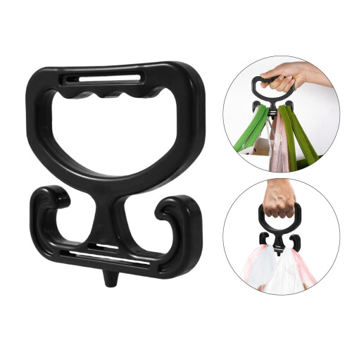 1/2 Stück Einkaufstaschenträger mit bequemem-Schwarz, 2er-Pack 1