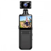 (64 GB RAM) Tragbare 4G-Digitalkamera, 2K-Taschenkamera, Bewegungskamera, 180 drehbar, Fahrradfahrer-Recorder, am Körper getragen