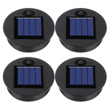 4 Stück Ersatz-Solarleuchtenaufsätze für den Außenbereich, Hängelaternen, runde Solarleuchten