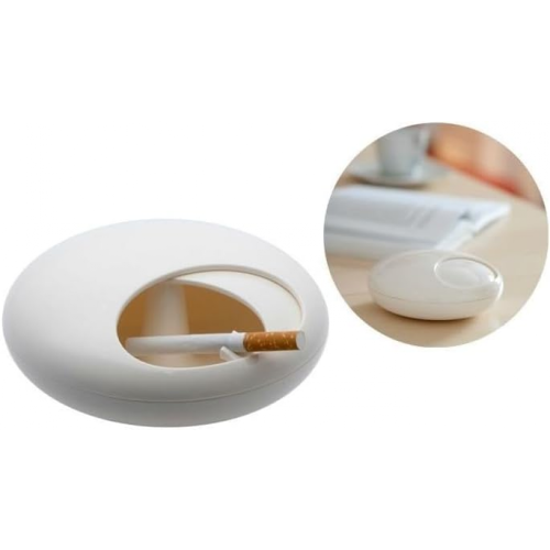 Pebble cendrier avec couvercle(Blanc)