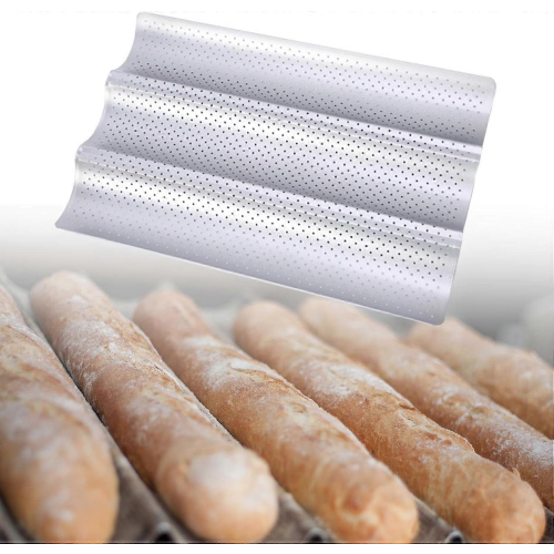 Premium baguette bageform til hjemmekøkkenet, 3 riste 1