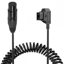 D-Tap-Stecker auf 4-poliges XLR-Buchse-Kabel für Netzteil-Akkuadapter für Kameras, Monitore, Federdraht