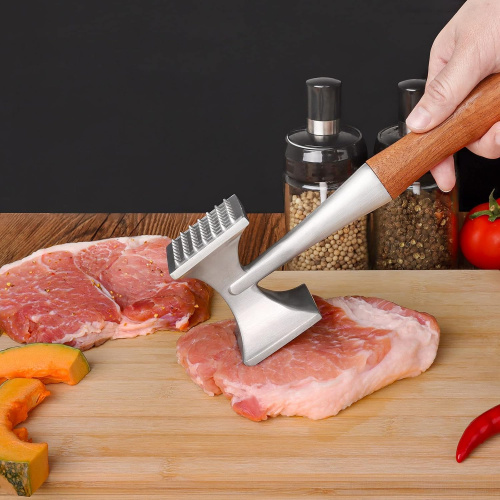 Doppelseitiger Fleischklopfer, robuster Küchenhammer für Steak und Hähnchen 2