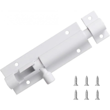 Stück 3-Zoll-Sicherheitsriegel mit Schiebeverschluss, robuster Aluminiumlegierung - mit Schrauben (Weiß)