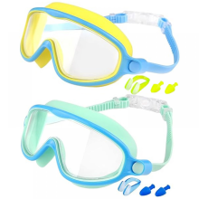 Schwimmbrillen 2er-Pack, beschlagfrei, UV-Schutz, Weitwinkel-Schwimmbrillen für Kinder von 3-14 Jahren