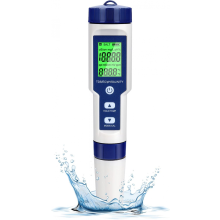 Pool-Salzgehaltsmessgerät, digitales Salzgehaltsmessgerät, hochpräzises 5-in-1-Salzgehaltsmessgerät für Salzwasser, IP67 W