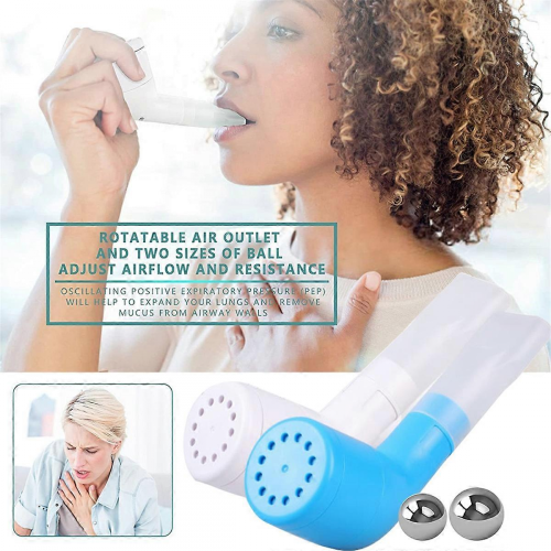 Schleimentfernungsgerät Lungenübung Atemmuskeltrainer - Blau 1