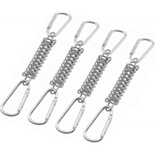 Hochleistungs-4-teiliges Markisen-Spannfedernset, Befestigungsset für Sonnensegel aus Aluminiumlegierung für Camping- und Strandzelte