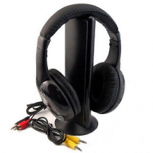 Kabelloser TV-Kopfhörer mit 2,4-GHz-Digital-RF-Sender, Hi-Fi-Over-Ear-Schnurlos-Headset mit RCA-Anschluss /