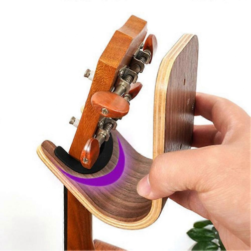 Vägghängare för gitarrskateboard, unik design, böjd trägitarrhängare, väggmonterad gitarrhållare, akustisk gitarr 1