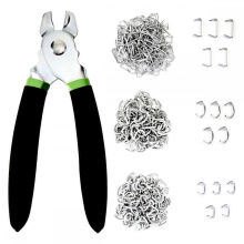 Set mit 270 verzinkten Stahl-Schweineringen (3/4 Zoll, 1/2 Zoll, 3/8 Zoll),