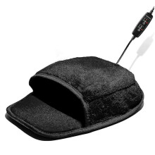 1-delige verwarmde muismat, handwarmer, USB-muismat met pluche, verwijderbaar (zwart)