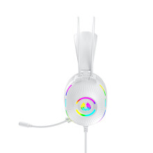 Casque de jeu USB 7.1 50 mm RGB Noir/Blanc/Rose
