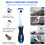 （Long Handle Scraper Tool）Razor Blade Scraper Tool with 10 Pcs Extra Replacement Metal and 10 Pcs Plastic Razor Blades, Long Handle Scrape 3