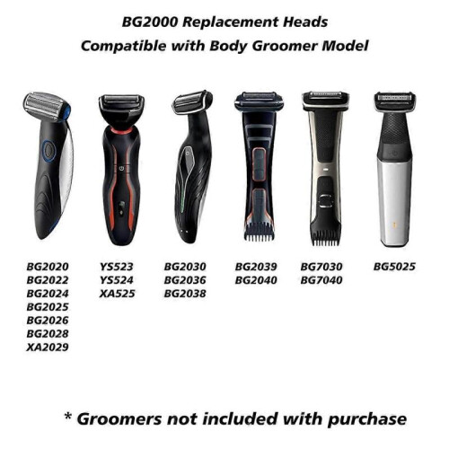 Kit com 3 cabeçotes de reposição BG2000 compatíveis com BG2000/40, BG5025 e BG7030. 2