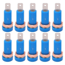 10 stuks 4 mm banaanstekker-aansluiting voor montage van de bindingspostconnector voor elektronische instrumenten (blauw)