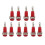 10Pcs J.40003 2mm Banana Jack Panel Socket Extended Post Plug Adapter for Electronic InstrumentRed 2