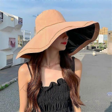 (1) Modischer Sommer-Bucket-Hat mit UV-Schutz, weich, faltbar, breite Krempe, ideal für Strand, Panama oder als Fischerhut