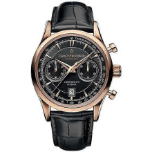 (goud-zwart) 2025 Nieuw Carl F. Bucherer Horloge Malilong Serie Multifunctionele Chronograaf Top Lederen Band Kwarts Herenhorloge AAA Klok