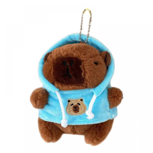 Niedlicher Plüsch-Hoodie mit Capybara-Schlüsselanhänger, modischer Anhänger, hübsches Ornament, Schlüsselanhänger, Rucksackdekoration, Schmuc