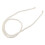 Catena a perle di 110 cm, perle da 10 mm, bianca 11