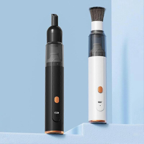 (Black)Cordless Dust Blower Mini Portable Wireless Car Crumb Sweeper for PC Laptops 2