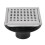 Αποχέτευση από ανοξείδωτο χάλυβα, τετράγωνη αποχέτευση δαπέδου ντους με φλάντζα, 7