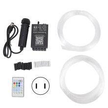 Cabo de fibra óptica de plástico PMMA flexível e durável com emissão na extremidade, ideal para decoração de teto estrelado e compatível com