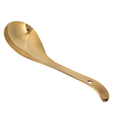 Brass Gold Large Serving Spoon, Soup Spoon, Kitchen Utensil, Table Cutlery, Serving Utensil, Buffet Banquet Serving Spoon (L)