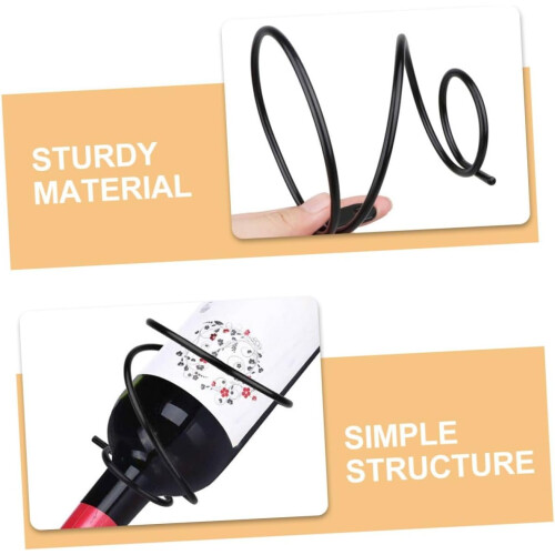 4pcs Wall Mounted Wine Rack Iron Single Bottle SpaceSaving Display for Kitchen Bar Home Decor 1